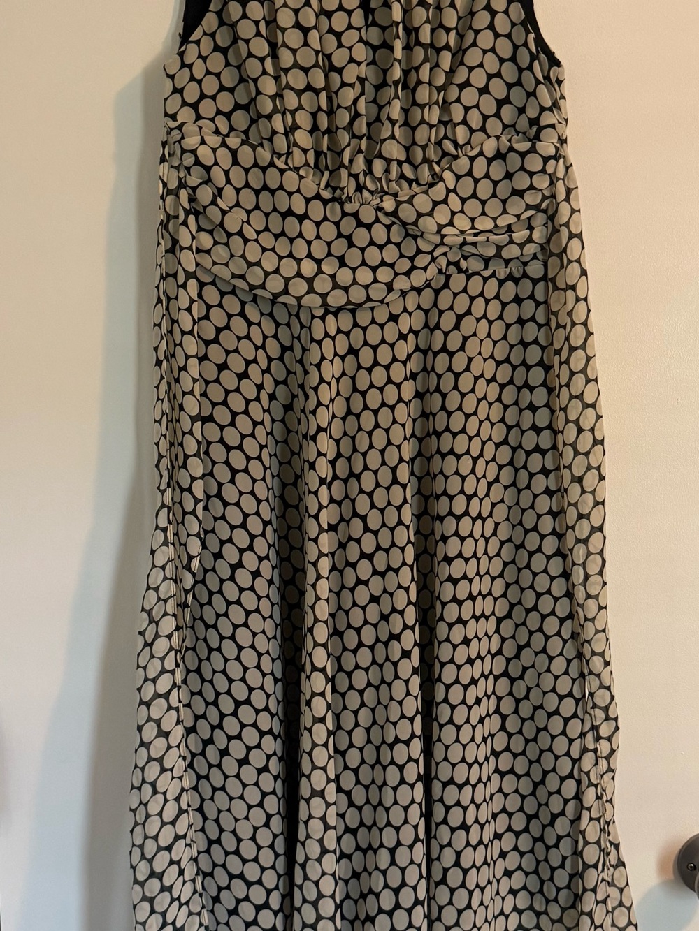 Women’s Midi Dress - Black and Cream